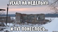 уехал на недельку. и тут понеслось...