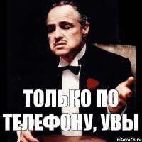 Только по телефону, увы