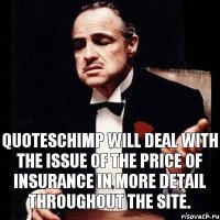 QuotesChimp will deal with the issue of the price of insurance in more detail throughout the site.