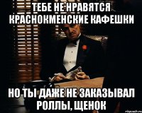 ТЕБЕ НЕ НРАВЯТСЯ КРАСНОКМЕНСКИЕ КАФЕШКИ НО ТЫ ДАЖЕ НЕ ЗАКАЗЫВАЛ РОЛЛЫ, ЩЕНОК