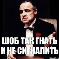 Шоб так гнать и не сигналить