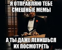 я отправляю тебе смешные мемы а ты даже ленишься их посмотреть