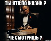 ТЫ КТО ПО ЖИЗНИ ? Че смотришь ?