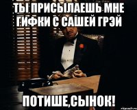 Ты присылаешь мне гифки с Сашей Грэй Потише,сынок!