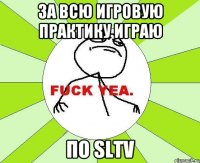 за всю игровую практику играю По SLTV