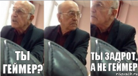 Ты геймер? Ты задрот, а не геймер