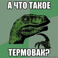 А что такое термовак?