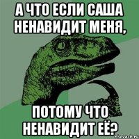 А что если Саша ненавидит меня, Потому что ненавидит её?