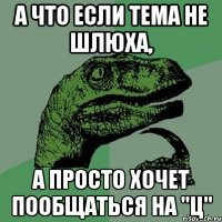 А что если тема не шлюха, А просто хочет пообщаться на "ц"