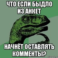 Что если быдло из анкет начнёт оставлять комменты?