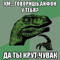 Хм....говоришь,айфон у тебя? да ты крут,чувак