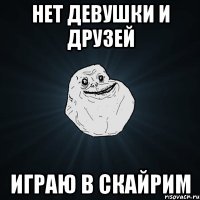 Нет девушки и друзей Играю в скайрим