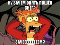 Ну зачем опять пошёл снег? Зачееееееееем?