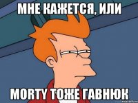 МНЕ КАЖЕТСЯ, ИЛИ Morty тоже гавнюк