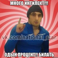 много интилект!!! одын процент!! билать