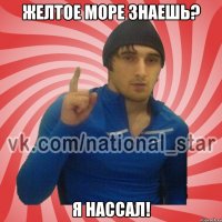 Желтое море знаешь? Я нассал!