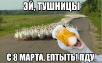 Эй, тушницы С 8 марта, ептыть! ПДУ.