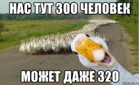 Нас тут 300 человек Может даже 320