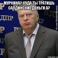 Муркина? Куда ты тратишь салдинские деньги а? 