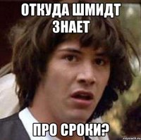 ОТКУДА ШМИДТ ЗНАЕТ ПРО СРОКИ?