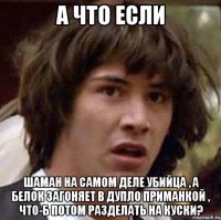 А что если Шаман на самом деле убийца , а белок загоняет в дупло приманкой , что-б потом разделать на куски?