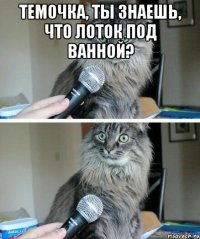 Темочка, ты знаешь, что лоток под ванной? 