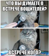 Что вы думаете о встрече вощителей? встрече КОГО?