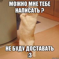 можно мне тебе написать ? не буду доставать :3