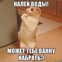 налей воды! может тебе ванну набрать?