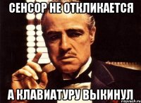 Сенсор не откликается а клавиатуру выкинул