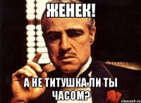 Женек! А не титушка ли ты часом?