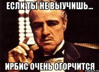 Если ты не выучишь... ИРБиС очень огорчится