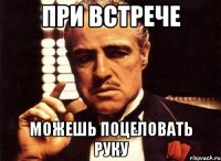 При встрече Можешь поцеловать руку