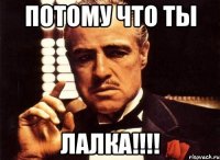 Потому что Ты лалка!!!!