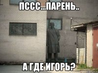 ПССС...ПАРЕНЬ.. А ГДЕ ИГОРЬ?