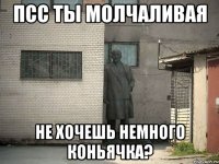 псс ты молчаливая не хочешь немного коньячка?