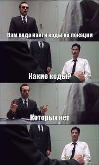 Вам надо найти коды на локации Какие коды? Которых нет 