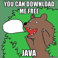 You can download me free Java