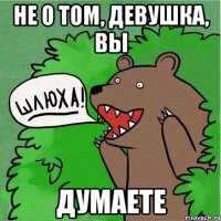 Не о том, девушка, вы думаете