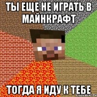 Ты еще не играть в майнкрафт Тогда я иду к тебе