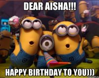 Dear Aisha!!! Happy birthday to you)))