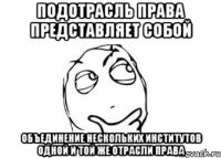 Подотрасль права представляет собой объединение нескольких институтов одной и той же отрасли права