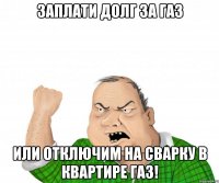 ЗАПЛАТИ ДОЛГ ЗА ГАЗ ИЛИ ОТКЛЮЧИМ НА СВАРКУ В КВАРТИРЕ ГАЗ!