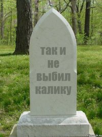 так и не выбил калику