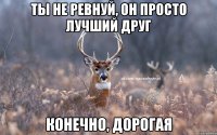 Ты не ревнуй, он просто лучший друг конечно, дорогая