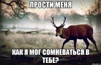 Прости меня Как я мог сомневаться в тебе?