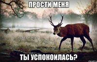 ПРОСТИ МЕНЯ ТЫ УСПОКОИЛАСЬ?