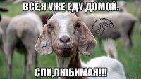 Всё,я уже еду домой. Спи,любимая!!!