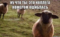 ну что ты, это коллега номером ошиблась 