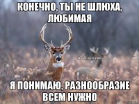 Конечно, ты не шлюха, любимая Я понимаю, разнообразие всем нужно